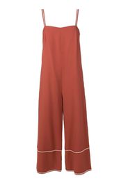 Alcaçuz Jumpsuit mit Kontrastdetails - Braun