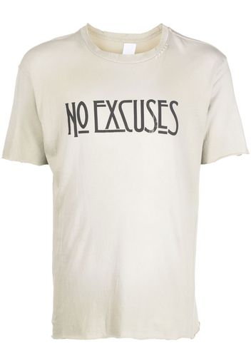 Alchemist 'no excuses' print cotton T-shirt - Grau