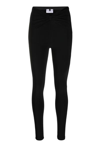 Alchemy x Lia Aram gathered-detail leggings - Schwarz