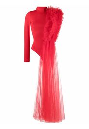 Alchemy tulle ruffle detail top - Rot