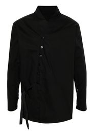 Alchemy tie-strap cotton shirt - Schwarz