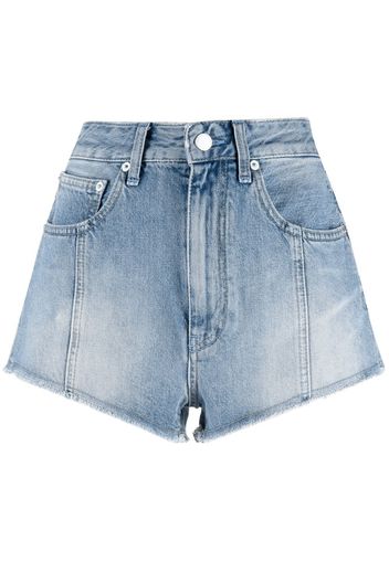 Alessandra Rich logo-embroidered denim shorts - Blau