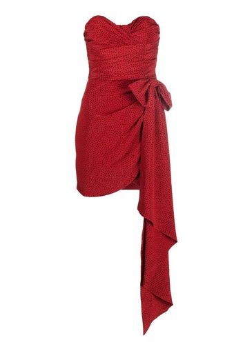 Alessandra Rich draped bow-detail minidress - Rot