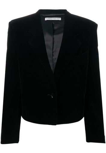 Alessandra Rich single-breasted cropped blazer - Schwarz