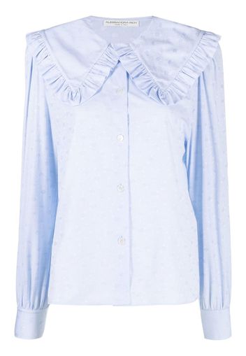 Alessandra Rich Hemd mit großem Kragen - Blau