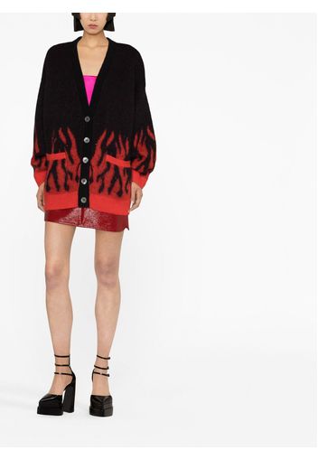 Alessandra Rich intarsia-knit cardigan - Schwarz