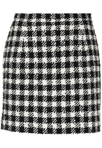 Alessandra Rich herringbone-pattern print mini skirt - Weiß