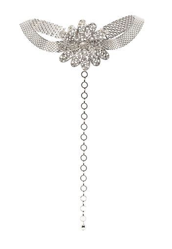 Alessandra Rich Daisy crystal-embellished necklace - Silber