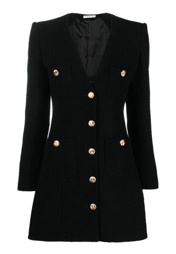 Alessandra Rich V-neck blazer dress - Schwarz