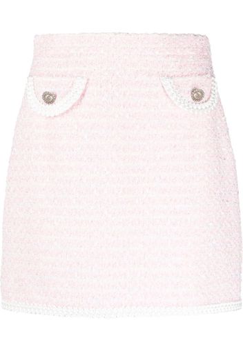 Alessandra Rich high-waist tweed miniskirt - Rosa