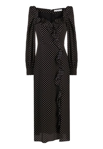 Alessandra Rich polka-dot midi dress - Schwarz