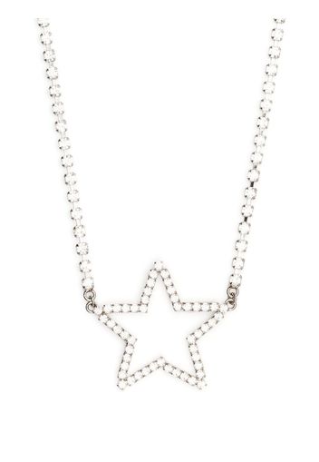 Alessandra Rich crystal-embellished star necklace - Silber