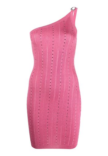 Alessandra Rich one-shoulder knitted dress - Rosa