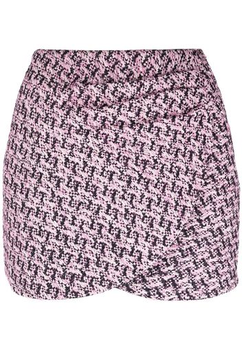 Alessandra Rich tweed wrap miniskirt - Rosa