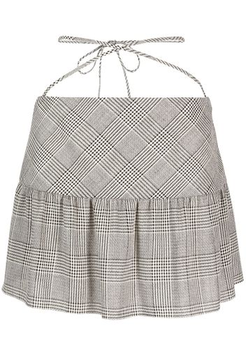 Alessandra Rich check-pattern mini skirt - Schwarz