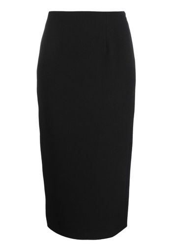 Alessandra Rich wool-bouclé pencil skirt - Schwarz