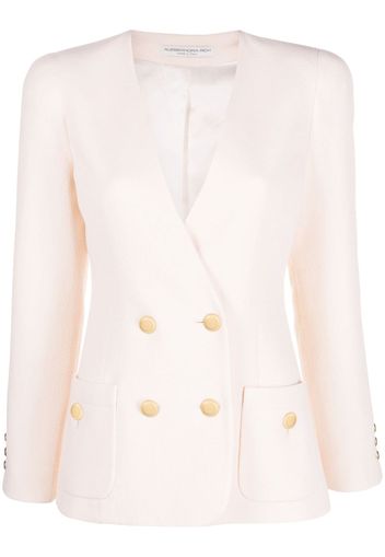 Alessandra Rich tailored double-breasted blazer - Nude