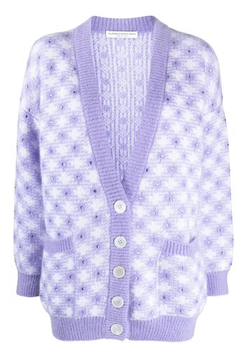 Alessandra Rich Cardigan mit Print - Weiß