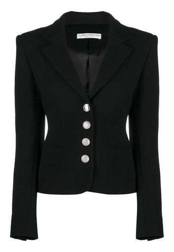 Alessandra Rich single-breasted virgin wool blazer - Schwarz