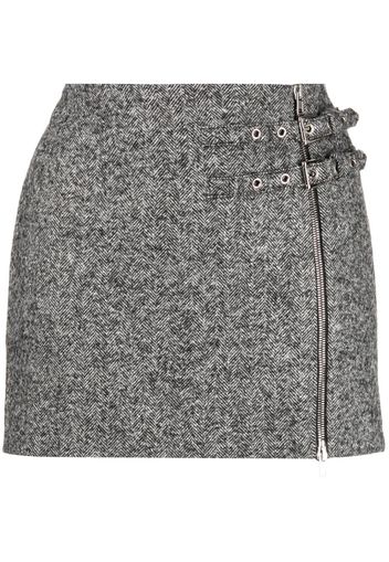 Alessandra Rich Alessandra buckled miniskirt - Grau