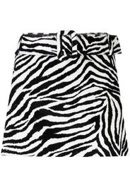 Alessandra Rich low-rise zebra-print skirt - Schwarz