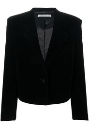 Alessandra Rich single-breasted cropped blazer - Schwarz