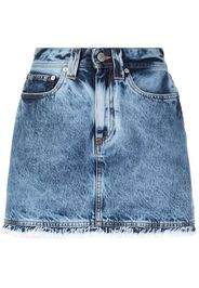 Alessandra Rich acid-wash denim skirt - Blau