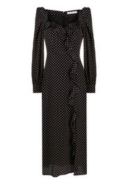 Alessandra Rich polka-dot midi dress - Schwarz