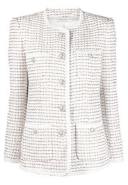 Alessandra Rich round-neck buttoned jacket - Weiß