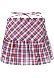 Alessandra Rich checked mini skirt - Blau