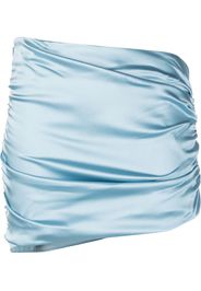 Alessandra Rich asymmetric satin mini skirt - Blau