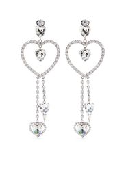 Alessandra Rich crystal-embellished drop earrings - Silber