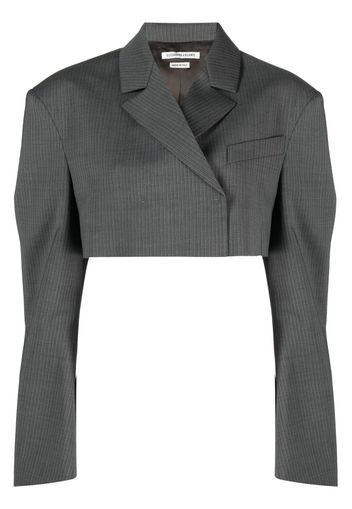 ALESSANDRO VIGILANTE ribbed cropped blazer - Grau