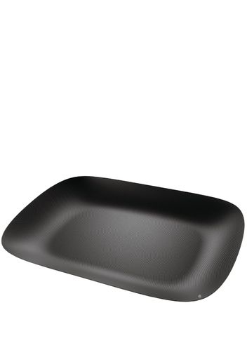 Alessi Moiré textured rectangular tray - 011 BLACK