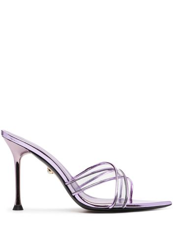 Alevì metallic-effect calf-leather mules - Violett