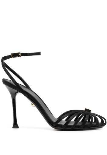 Alevì Kida 105mm leather sandals - Schwarz