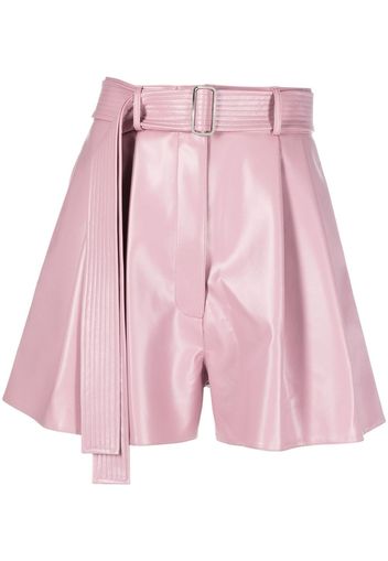 Alex Perry high-waisted belted shorts - Rosa