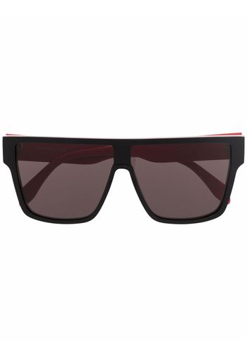 Alexander McQueen Eyewear Sonnenbrille mit eckigem Gestell - Schwarz