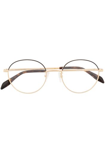 Alexander McQueen Eyewear round-frame glasses - Gold