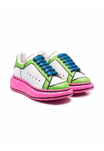 Alexander McQueen Kids colour-blocked low-top sneakers - Weiß