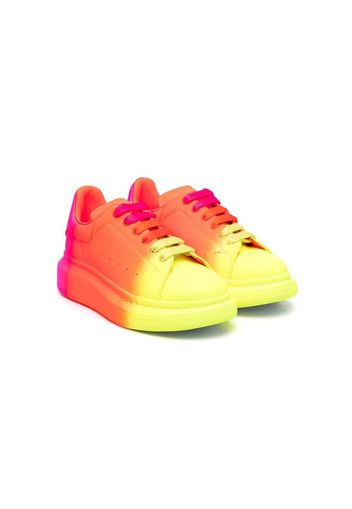 Alexander McQueen Kids gradient-effect lace-up trainers - Gelb