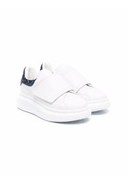 Alexander McQueen Kids glitter-detail touch-strap sneakers - Weiß