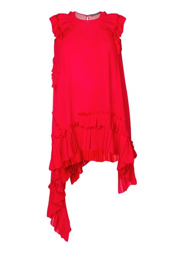 Alexander McQueen asymmetric ruffle top - Rot