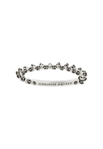 Alexander McQueen Armband mit kleinen Totenköpfen - Silber