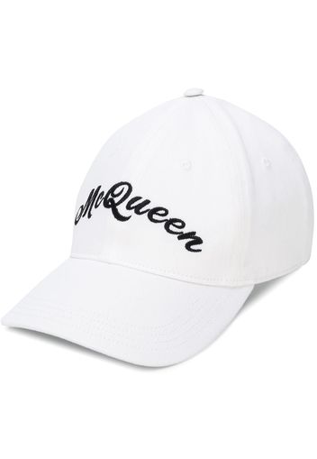 Alexander McQueen Baseballkappe mit Logo-Stickerei - Weiß