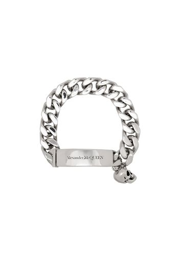 Alexander McQueen Kettenarmband mit Totenkopf - Silber