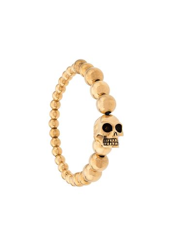 Alexander McQueen Perlenarmband mit Totenkopf - Gold