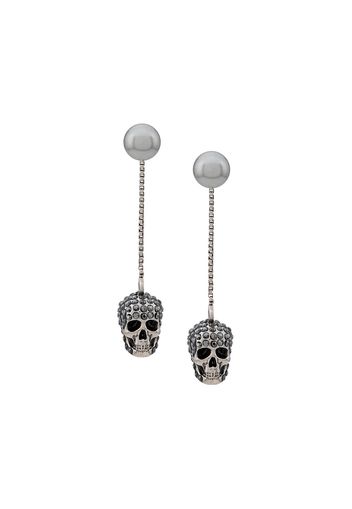 Alexander McQueen Ohrringe mit Totenkopf - Silber