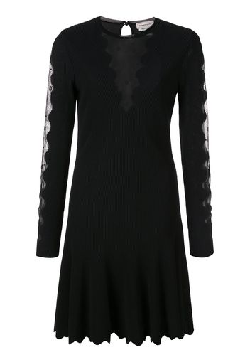 Alexander McQueen Kleid mit langen Ärmeln - Schwarz