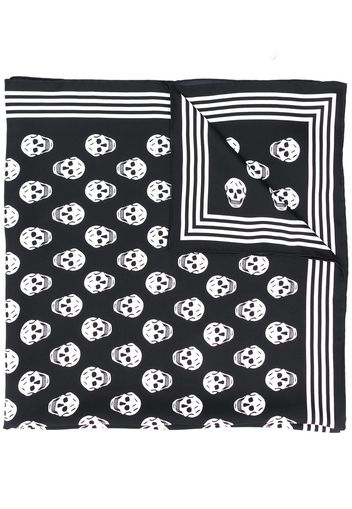 Alexander McQueen Schal mit Totenkopf-Print - Schwarz